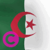 Algerien-Landesflagge, Elgato-Streamdeck und Loupedeck animierte GIF-Symbole als Hintergrundbild für die Tastenschaltfläche